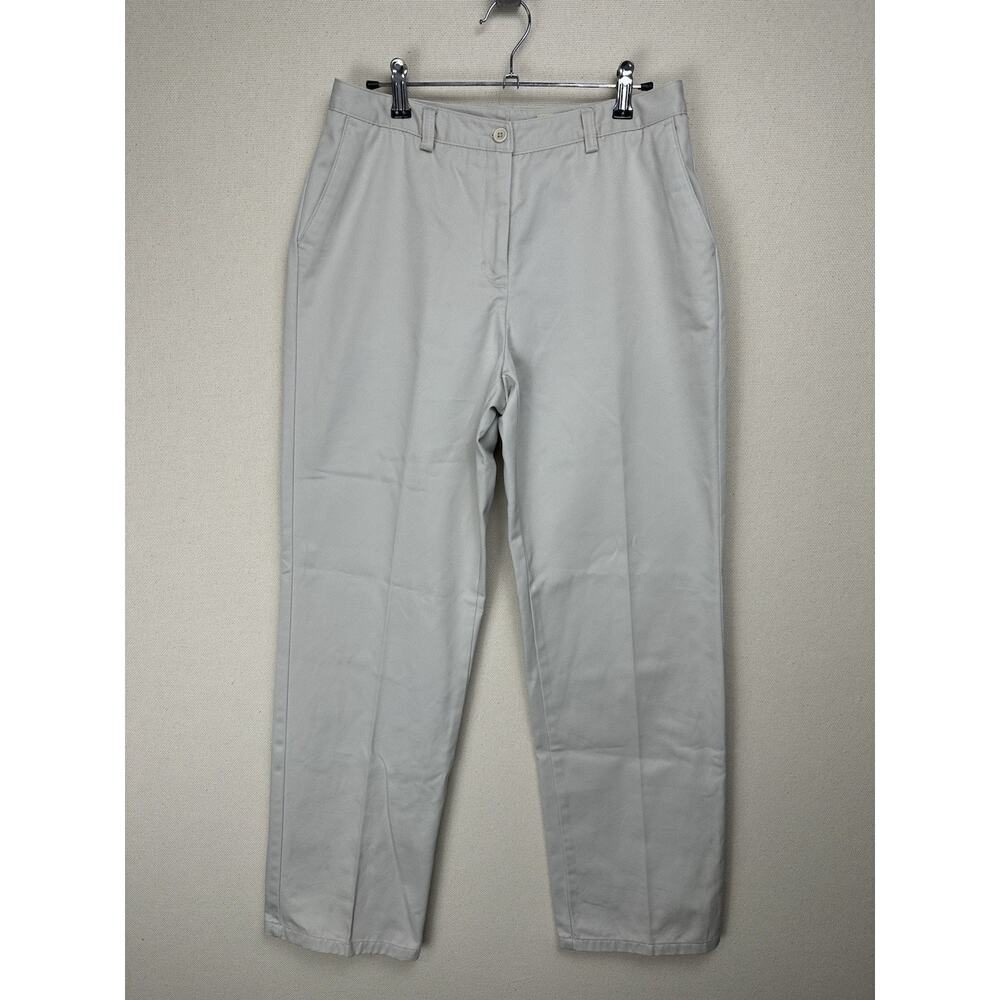 Eddie Bauer Chino Pants Womens Sz‎ 8 Straight Leg Soft Preppy Mid Rise Office